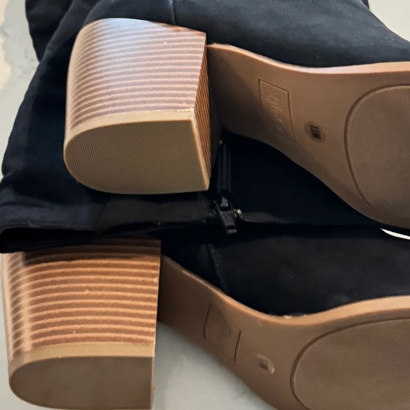 Style & Co. Warrda Knee High Boots Black, Women’s Size 11, Block Heel, Side Zip - Picture 6 of 10